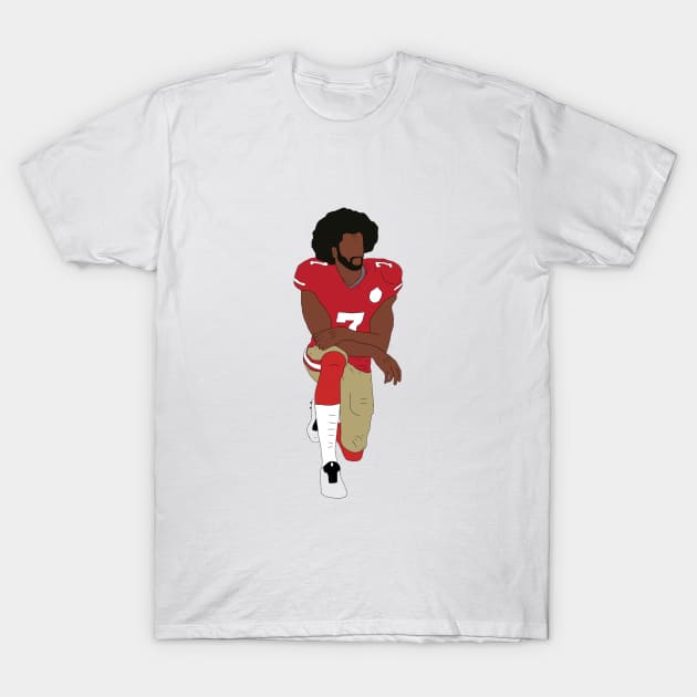 Colin Kaepernick Kneeling T-Shirt by rattraptees